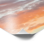 Flying Bird in Pink Clouds Photo Print (Coin)