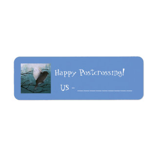 Flying Bird Postcrossing Label