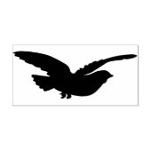Flying Bird Silhouette Rubber Art Stamp Rubberstempel (Afrduk)