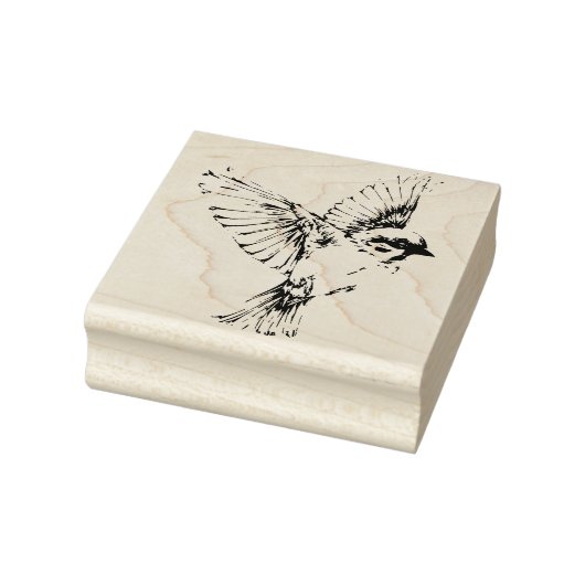 Flying Bird Sparrow Wings Craft Journal Rubberstempel (Stempel)
