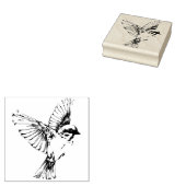 Flying Bird Sparrow Wings Craft Journal Rubberstempel (Gestempeld)