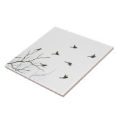 Flying Birds Silhouette Art Tile Tegeltje (Zijkant)