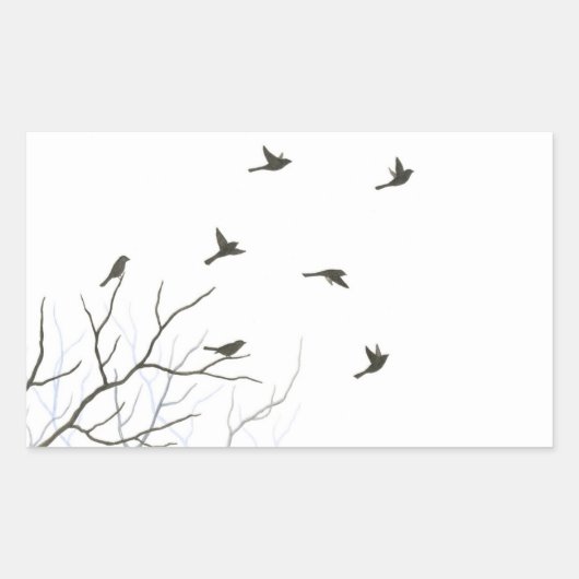 Flying Birds Silhouette Sticker (Voorkant)