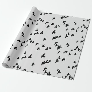 Flying Black Birds Gothic Cadeaupapier