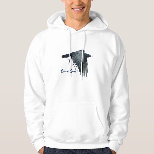 Flying Black Crow Gear Wildlife Art Sweat - shirt  (Devant)