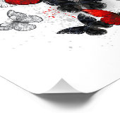 Flying Black en Red Morpho Vlinders Foto Afdruk (Hoek)