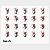 Flying Black en Red Morpho Vlinders Hart Sticker (Vel)