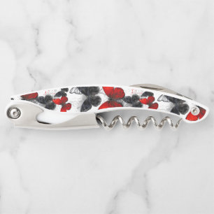 Flying Black en Red Morpho Vlinders Kurkentrekker