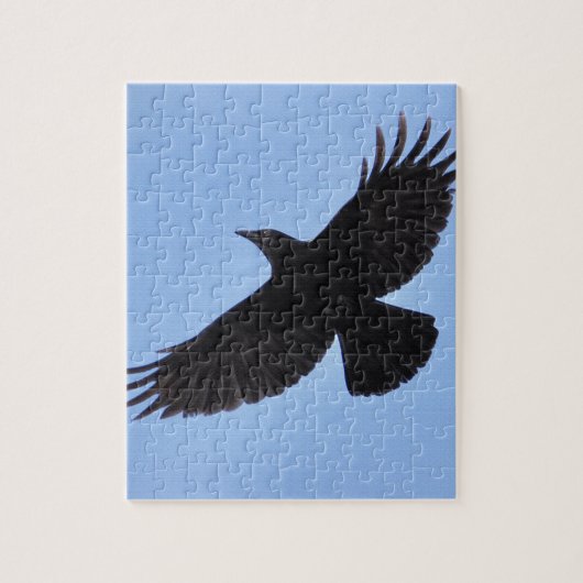 Flying Black Raven Corvid Crow-lover Photo Design Legpuzzel (Verticaal)