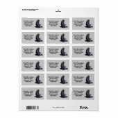 Flying Black Raven Photo Labels (Full Sheet)
