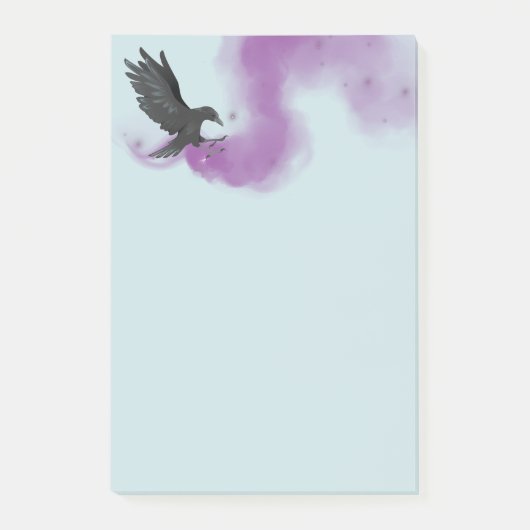 Flying Black Raven Post-it Notes (Voorkant)