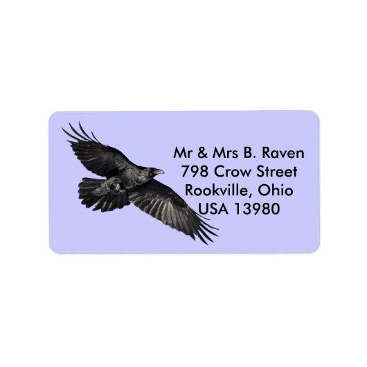 Flying Black Raven Vogelliefhebber Labels (Voorkant)