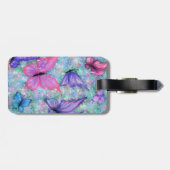 Flying Butterflies Bagagelabel (Achterkant horizontaal)