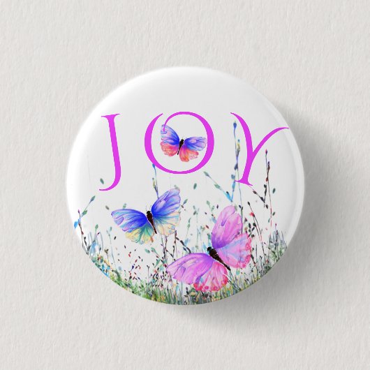 Flying Butterflies Button Spring Joy (Voorkant)