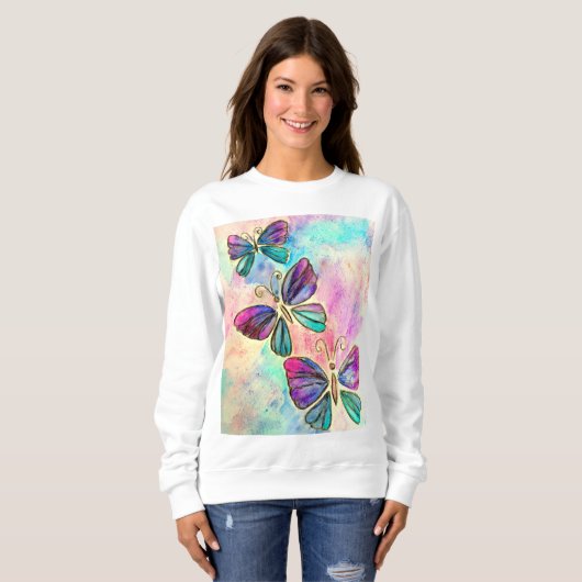Flying Butterflies Sweatshirt (Voorkant volledig)