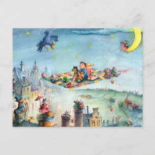 Flying Carpet Ride - Carte postale pour enfants