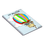 Flying Cats Funny Cartoon Notitieboek (Rechterzijde)
