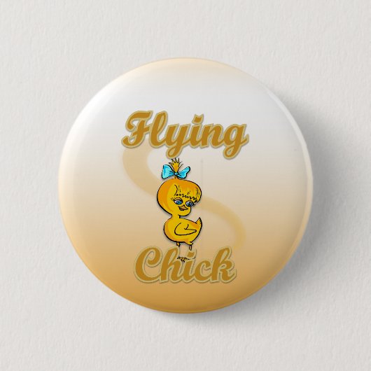 Flying Chick Ronde Button 5,7 Cm (Voorkant)