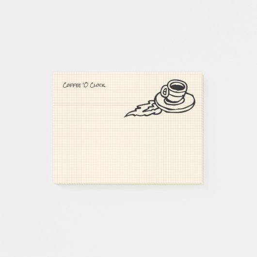 Flying Coffee Latte Drink of Tea Time Post-it® Notes (Voorkant)