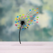 Flying colorful birds dandelion flow (Neutre)