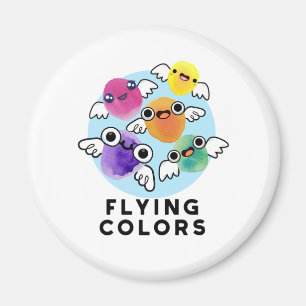 Flying Colors Funny Colorful Wings Pun Magneet