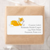 Flying Corgi aangepaste labels (Insitu)