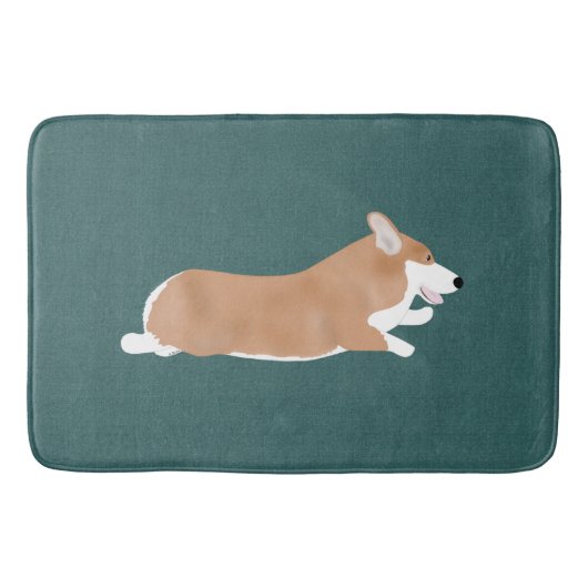 Flying Corgi Bathmat Badmat (Voorkant)