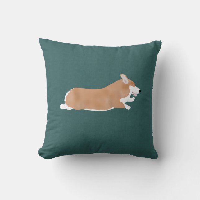 Flying Corgi Sierkussen (Voorkant)