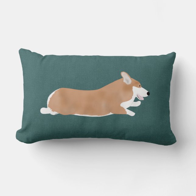 Flying Corgi Sierkussen Kussen (Voorkant)