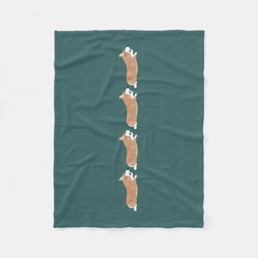 Flying Corgis Fleece Blanket (Voorkant)