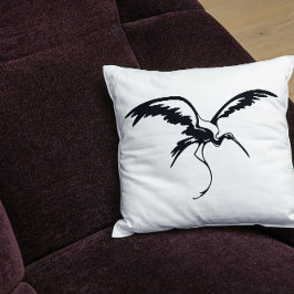 Flying Crane Line Art Kussen