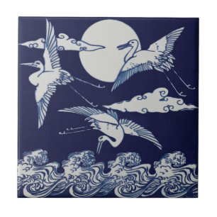 Flying Crane Tile - Christopher Dresser Tegeltje