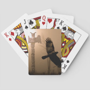 Flying Crow & Totem Pole Haida Pack Pokerkaarten