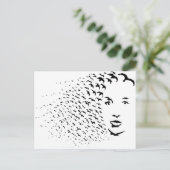 Flying Crows of Face Optical Belichting Briefkaart (Staand voorkant)