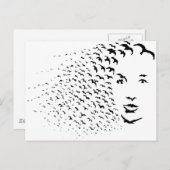 Flying Crows of Face Optical Belichting Briefkaart (Voorkant / Achterkant)