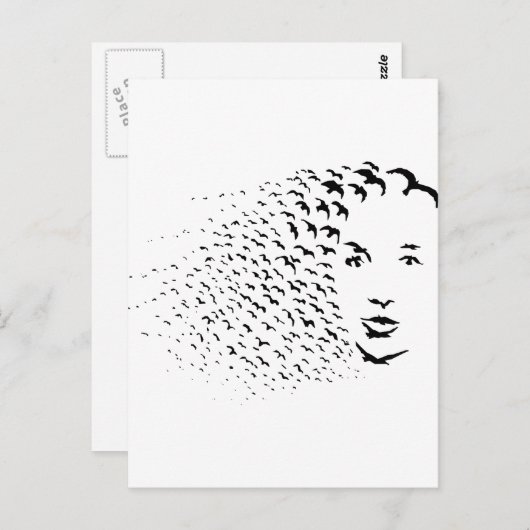 Flying Crows of Face Optical Belichting Briefkaart (Voorkant / Achterkant)