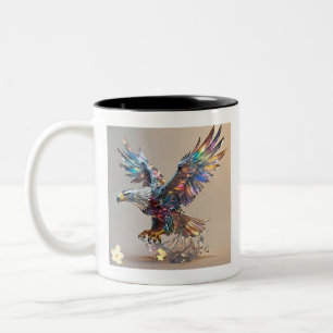 "Flying Crystal Eagle" Tweekleurige Koffiemok