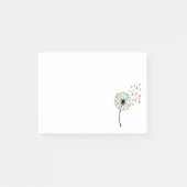 Flying cute bears dandelion flow post-it® notes (Voorkant)