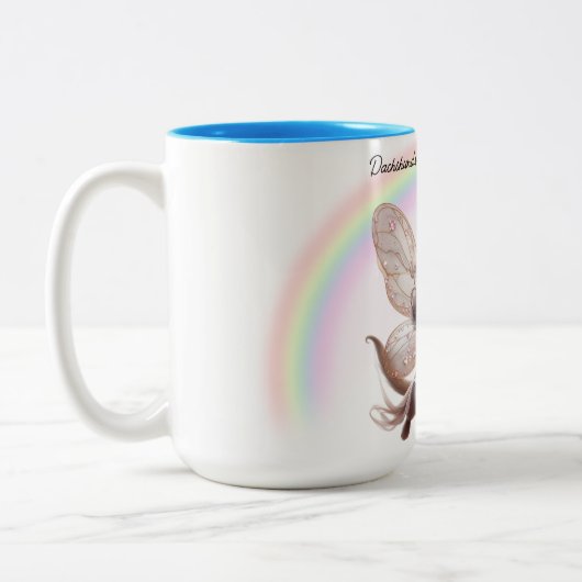 Flying Dachshund Customisé Mug (Gauche)