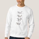 Flying Dachshund sweatshirt (Voorkant)