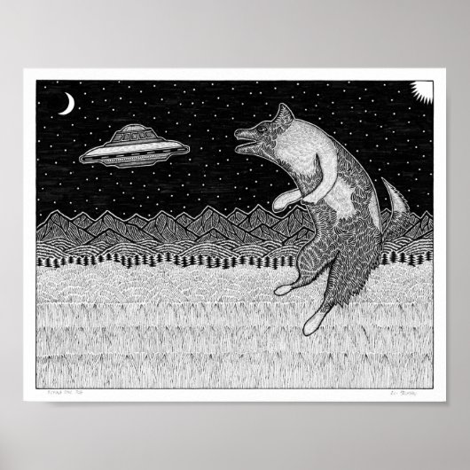 Flying Disk Dog Poster (Voorkant)