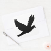 Flying Dove Silhouette Vierkante Sticker (Envelop)