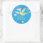 Flying Dragon-Sticker Ronde Sticker (Tas)