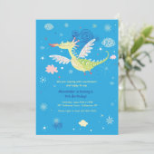 Flying Dragon-uitnodiging Kaart (Staand voorkant)