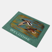 Flying Ducks Zee Mist Green Deurmat (Schuin)