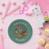 Flying Ducks Zee Mist Green Papieren Bordje (Feest)