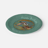 Flying Ducks Zee Mist Green Papieren Bordje (Gekanteld)