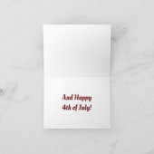 Flying Eagle 4 juillet Carte de vacances (Intérieur)