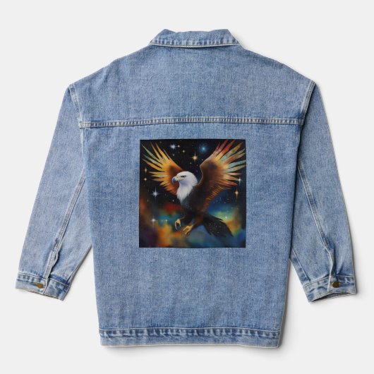 Flying Eagle Colorful Cosmic Art, (Verso)