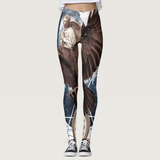 Flying Eagle met verschillende andere elementen co Leggings (Voorkant)